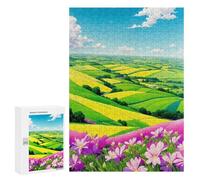 Rompecabezas 300 PCS para Adolescentes Pastoral Fields of Color Rompecabezas para Adultos Juego De Ingenio Análisis Y Lógica 300 PCS