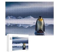 Rompecabezas 300 PCS para Adolescentes Penguin on Ice A Frozen Portrait Rompecabezas para Adultos Juegos Divertidos Una Obra De Arte Ayuda A Ejercitar El Cerebro 300 PCS