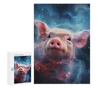 Rompecabezas 300 PCS para Adolescentes Pig in Space Rompecabezas para Adultos Juegos Relajantes Difícil Difícil Desafío Educativo 300 PCS