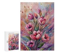 Rompecabezas 300 PCS para Adolescentes Pink Blossom Flower Rompecabezas para Adultos Juego Práctico Pero Divertido Y Humorístico Regalo De Cumpleaños, Regalos, 300 PCS