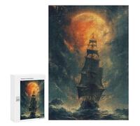 Rompecabezas 300 PCS para Adolescentes Pirate Ship Adventures Rompecabezas Juegos Familiares Ensamblaje De Patrones Cumpleaños Y Navidad 300 PCS