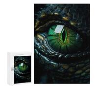 Rompecabezas 300 PCS para Adolescentes Poison Dragons Green Eye Rompecabezas para Adultos Juego Familiar Una Obra De Arte como Regalo para Toda La Familia 300 PCS