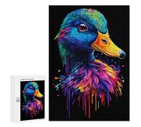 Rompecabezas 300 PCS para Adolescentes Pop Art Rainbow Duck Rompecabezas para Adultos Juego Práctico Regalo De Cumpleaños Regalo De Cumpleaños, Regalos, 300 PCS
