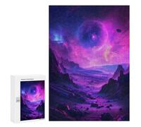 Rompecabezas 300 PCS para Adolescentes Purple Planet Cosmos Rompecabezas Juegos Familiares Ensamblaje De Patrones Cumpleaños Y Navidad 300 PCS