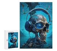 Rompecabezas 300 PCS para Adolescentes RAD Nightshade Music Skull Rompecabezas Juego De Ingenio Aliviador De Estrés Desafiante para Completar 300 PCS