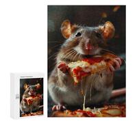 Rompecabezas 300 PCS para Adolescentes Rat Pizza Rompecabezas para Adolescentes Juguetes DIY Decoración De Pared Ayuda A Ejercitar El Cerebro 300 PCS