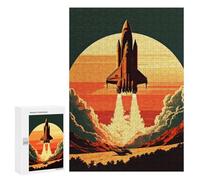 Rompecabezas 300 PCS para Adolescentes Rocket In Space Rompecabezas para Adultos Juguete Decoración De Pared Difícil Difícil Desafiante De Completar 300 PCS