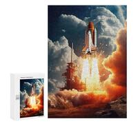 Rompecabezas 300 PCS para Adolescentes Rocket Take Off Rompecabezas para Adultos Juguete Decoración De Pared Difícil Difícil Desafiante De Completar 300 PCS
