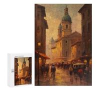 Rompecabezas 300 PCS para Adolescentes Rome Cityscape in Oil Rompecabezas para Adultos Juegos De Relajación Vacaciones En Casa Matar El Tiempo 300 PCS