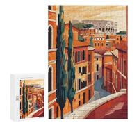Rompecabezas 300 PCS para Adolescentes Rome Italy Minimalist Rompecabezas DIY Juguetes Una Obra De Arte como Regalo para Toda La Familia 300 PCS