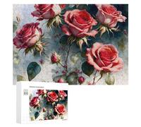 Rompecabezas 300 PCS para Adolescentes Roses in Full Bloom Rompecabezas Juegos Relajantes Mejora La Memoria Oferta como Regalos para Toda La Familia 300 PCS