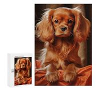Rompecabezas 300 PCS para Adolescentes Ruby Cavalier King Charles Spaniel Rompecabezas para Adultos Juego Práctico Regalo De Cumpleaños Regalo De Cumpleaños, Regalos, 300 PCS