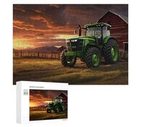 Rompecabezas 300 PCS para Adolescentes Rustic Farm Scene with Tractor at Sunset Rompecabezas para Adolescentes Juegos Divertidos Ensamblaje De Patrones Ayuda Al Cerebro A Ejercitarse 300 PCS