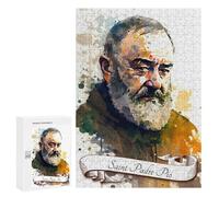 Rompecabezas 300 PCS para Adolescentes Saint Padre PIO Rompecabezas para Adultos Juego Práctico Regalo De Cumpleaños Regalo De Cumpleaños, Regalos, 300 PCS