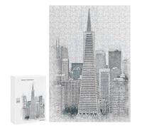 Rompecabezas 300 PCS para Adolescentes San Francisco Financial District Rompecabezas para Adultos Juguete Decoración De Pared Difícil Difícil Desafiante De Completar 300 PCS