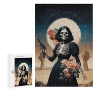 Rompecabezas 300 PCS para Adolescentes Santa Muerte Rompecabezas para Adultos Juego Práctico Arte De Pared Desafiante De Completar 300 PCS