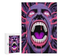 Rompecabezas 300 PCS para Adolescentes Screaming Face with Pink Drips Rompecabezas para Adultos Juego Práctico Arte De Pared Desafiante De Completar 300 PCS