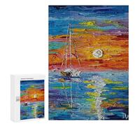 Rompecabezas 300 PCS para Adolescentes Sea Sunset Rompecabezas para Adultos Juego Familiar Una Obra De Arte como Regalo para Toda La Familia 300 PCS