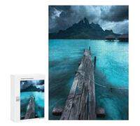 Rompecabezas 300 PCS para Adolescentes Serene Bora Bora Retreat Rompecabezas para Adultos Juego Familiar Decoración del Hogar para Cumpleaños, Navidad 300 PCS