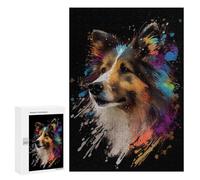 Rompecabezas 300 PCS para Adolescentes Shetland Sheepdog Mini Col Rompecabezas DIY Juguetes Una Obra De Arte como Regalo para Toda La Familia 300 PCS