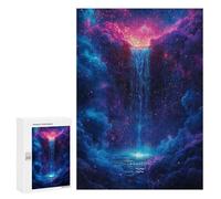 Rompecabezas 300 PCS para Adolescentes Sign Aquarius Waterfall Rompecabezas para Adultos Juguetes DIY para La Diversión Familiar Ayuda A Ejercitar El Cerebro 300 PCS