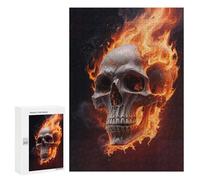 Rompecabezas 300 PCS para Adolescentes Skull Heat and Power Rompecabezas para Adultos Juego Familiar Una Obra De Arte como Regalo para Toda La Familia 300 PCS