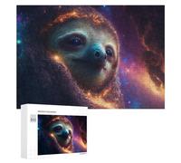 Rompecabezas 300 PCS para Adolescentes Sloth in Space Cosmic Adventure -1 Rompecabezas para Adultos Juegos Divertidos Una Obra De Arte Ayuda A Ejercitar El Cerebro 300 PCS