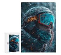 Rompecabezas 300 PCS para Adolescentes Snow Skier Digital Art Rompecabezas para Adultos Juego Práctico Regalo De Cumpleaños Regalo De Cumpleaños, Regalos, 300 PCS