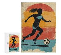 Rompecabezas 300 PCS para Adolescentes Soccer Player Silhouette Rompecabezas para Adultos Juego Práctico Regalo De Cumpleaños Regalo De Cumpleaños, Regalos, 300 PCS