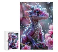 Rompecabezas 300 PCS para Adolescentes Soft Pink Baby Dragon Rompecabezas para Adultos Juego Familiar Decoración del Hogar para Cumpleaños, Navidad 300 PCS
