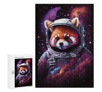 Rompecabezas 300 PCS para Adolescentes Space Red Panda Adventure -1 Rompecabezas para Adultos Rompecabezas Mejora La Memoria Desafío Educativo Reducción del Estrés Regalos 300 PCS