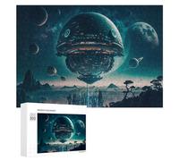 Rompecabezas 300 PCS para Adolescentes Space Station Odyssey Rompecabezas para Adultos Juegos Relajantes Difícil Difícil Desafío Educativo 300 PCS