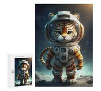 Rompecabezas 300 PCS para Adolescentes Space Tiger Adventurer Rompecabezas para Adolescentes Juguetes DIY Decoración De Pared Ayuda A Ejercitar El Cerebro 300 PCS