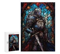 Rompecabezas 300 PCS para Adolescentes Stained Glass Paladin Rompecabezas DIY Juguetes Una Obra De Arte como Regalo para Toda La Familia 300 PCS