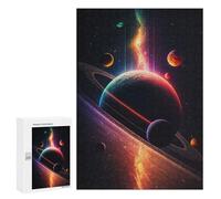 Rompecabezas 300 PCS para Adolescentes Stellar Fantasia Neon Rompecabezas para Adultos Juego Práctico Decoración del Hogar Cumpleaños Y Navidad 300 PCS