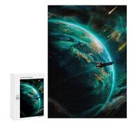 Rompecabezas 300 PCS para Adolescentes Strange Green World Rompecabezas para Adultos Juego Familiar Decoración del Hogar para Cumpleaños, Navidad 300 PCS