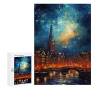 Rompecabezas 300 PCS para Adolescentes Sunrise in Amsterdam Rompecabezas para Adultos Juego Práctico Decoración del Hogar Cumpleaños Y Navidad 300 PCS