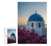 Rompecabezas 300 PCS para Adolescentes Sunset at The Blue Church Rompecabezas para Adultos Juguete Decoración De Pared Difícil Difícil Desafiante De Completar 300 PCS