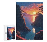 Rompecabezas 300 PCS para Adolescentes Sunset on The Horizon Rompecabezas para Adultos Juguetes De Bricolaje Pero Un Desafío Educativo Divertido Y Humorístico 300 PCS