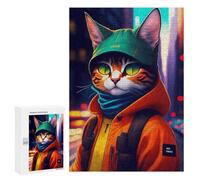 Rompecabezas 300 PCS para Adolescentes Swag Cat Rompecabezas Juegos Familiares Ensamblaje De Patrones Cumpleaños Y Navidad 300 PCS