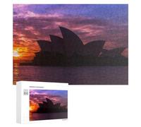 Rompecabezas 300 PCS para Adolescentes Sydney Opera House at Sunset Rompecabezas para Adolescentes Juegos Divertidos Ensamblaje De Patrones Ayuda Al Cerebro A Ejercitarse 300 PCS