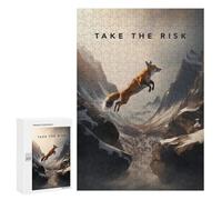 Rompecabezas 300 PCS para Adolescentes Take The Risk Motivation Rompecabezas para Adultos Juegos De Relajación Vacaciones En Casa Matar El Tiempo 300 PCS