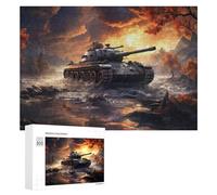 Rompecabezas 300 PCS para Adolescentes Tank Tiger Panzer Rompecabezas para Adultos Juguetes Antiestrés Difícil 300 PCS
