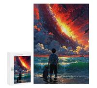 Rompecabezas 300 PCS para Adolescentes The Last Sunset Rompecabezas para Adultos Juego Práctico Decoración del Hogar Cumpleaños Y Navidad 300 PCS
