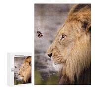 Rompecabezas 300 PCS para Adolescentes The Lion and Butterfly Rompecabezas para Adultos Juego Práctico Regalo De Cumpleaños Regalo De Cumpleaños, Regalos, 300 PCS