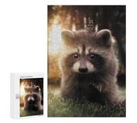 Rompecabezas 300 PCS para Adolescentes The Raccoon and Butterfly Rompecabezas para Adultos Juguete Decoración De Pared Difícil Difícil Desafiante De Completar 300 PCS