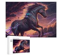 Rompecabezas 300 PCS para Adolescentes Thundering Horse Sky Rompecabezas para Adultos Juguetes De Bricolaje Pero Un Desafío Educativo Divertido Y Humorístico 300 PCS