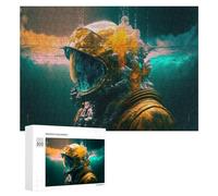 Rompecabezas 300 PCS para Adolescentes Underwater Astronaut Adventure -1 Rompecabezas para Adultos Juguete Decoración De Pared Mejora La Memoria Ayuda A Ejercitar El Cerebro 300 PCS