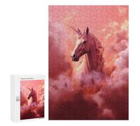 Rompecabezas 300 PCS para Adolescentes Unicorn Smoke Rompecabezas para Adultos Juego Práctico Decoración del Hogar Cumpleaños Y Navidad 300 PCS