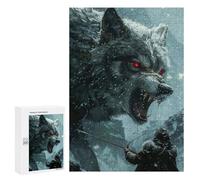 Rompecabezas 300 PCS para Adolescentes Viking Fenrir Wolf Rompecabezas para Adultos Juego Familiar Decoración del Hogar para Cumpleaños, Navidad 300 PCS
